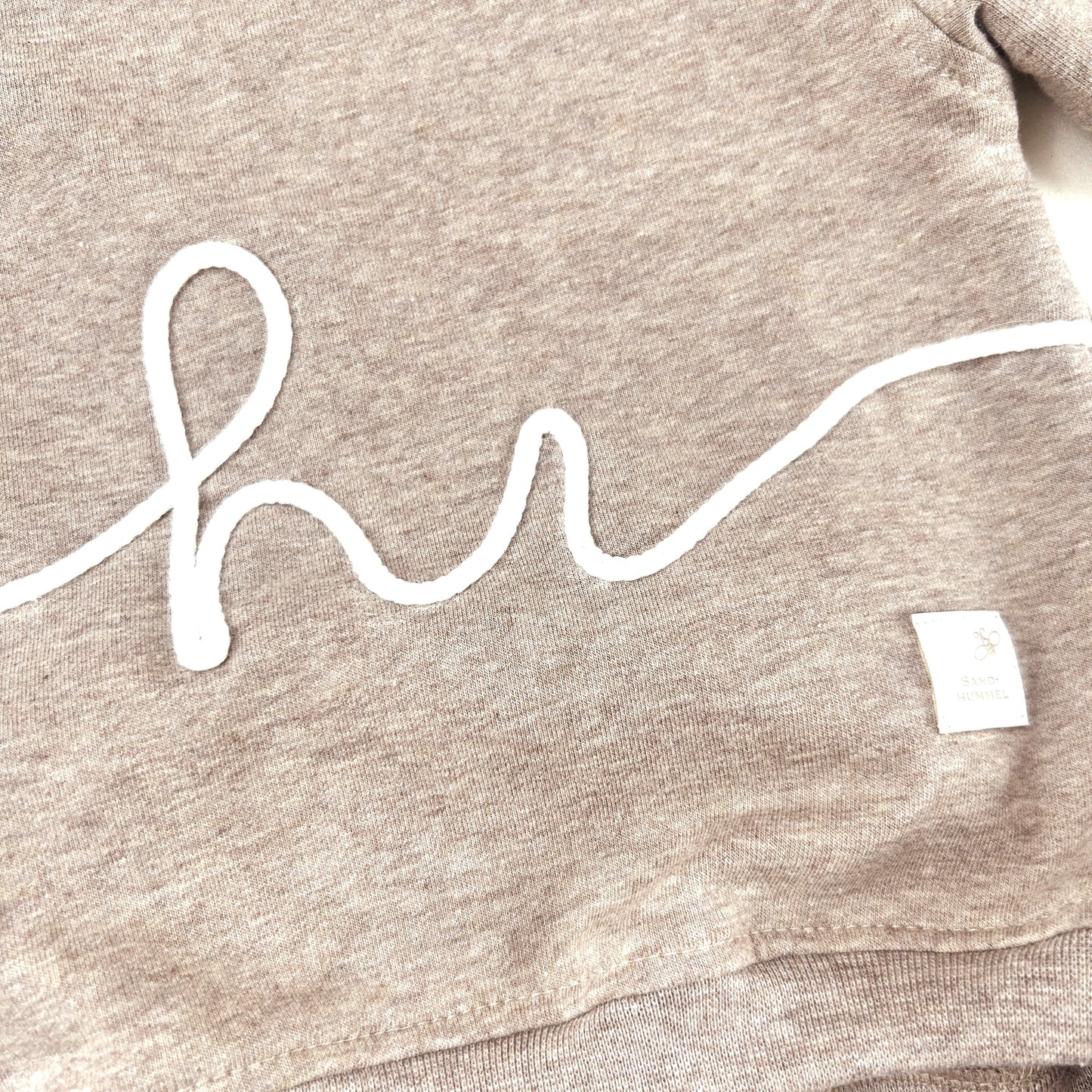 Sweat-Shirt French Terry oversize mit Kordelapplikation "hi"