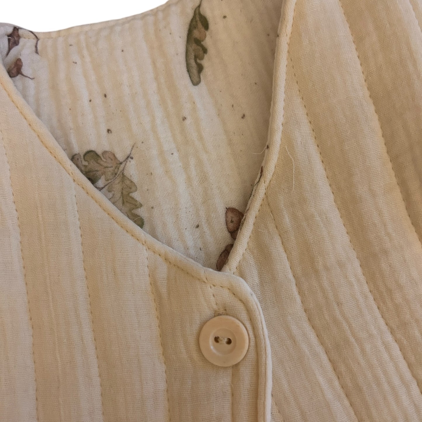 Steppweste aus Musselin mit Musselin  gefüttert