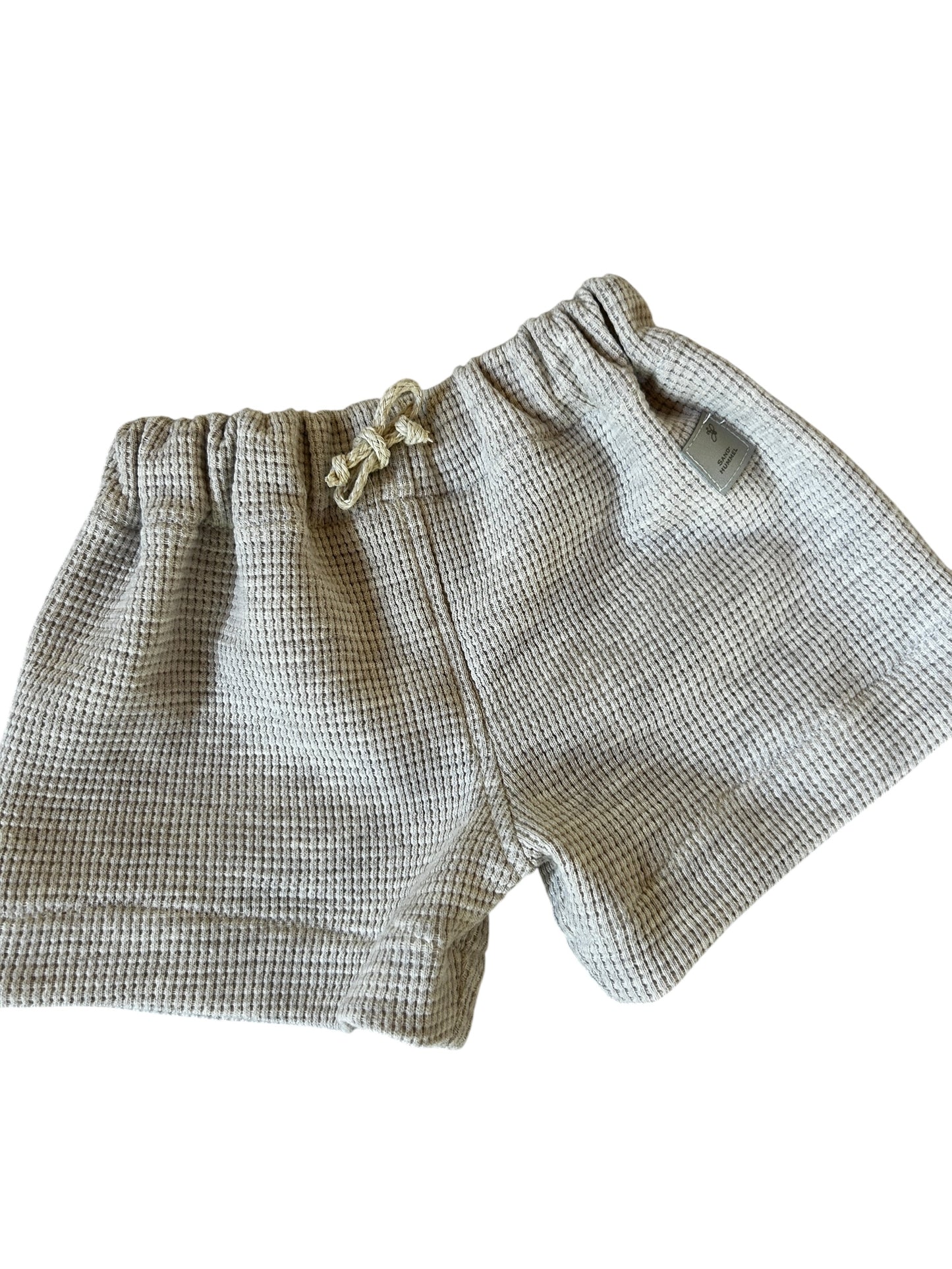 Hose kurz Waffeljersey mandel