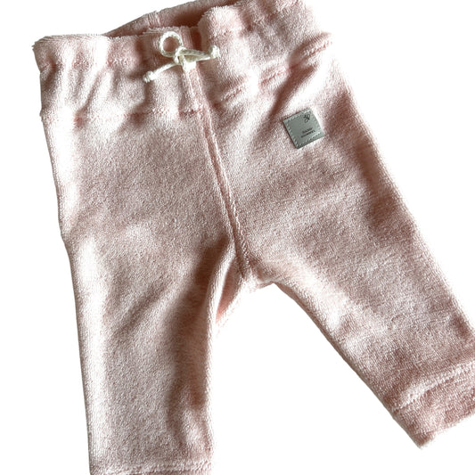 Leggins Strickfrottee zartrosa mit Gummibund Paperbag