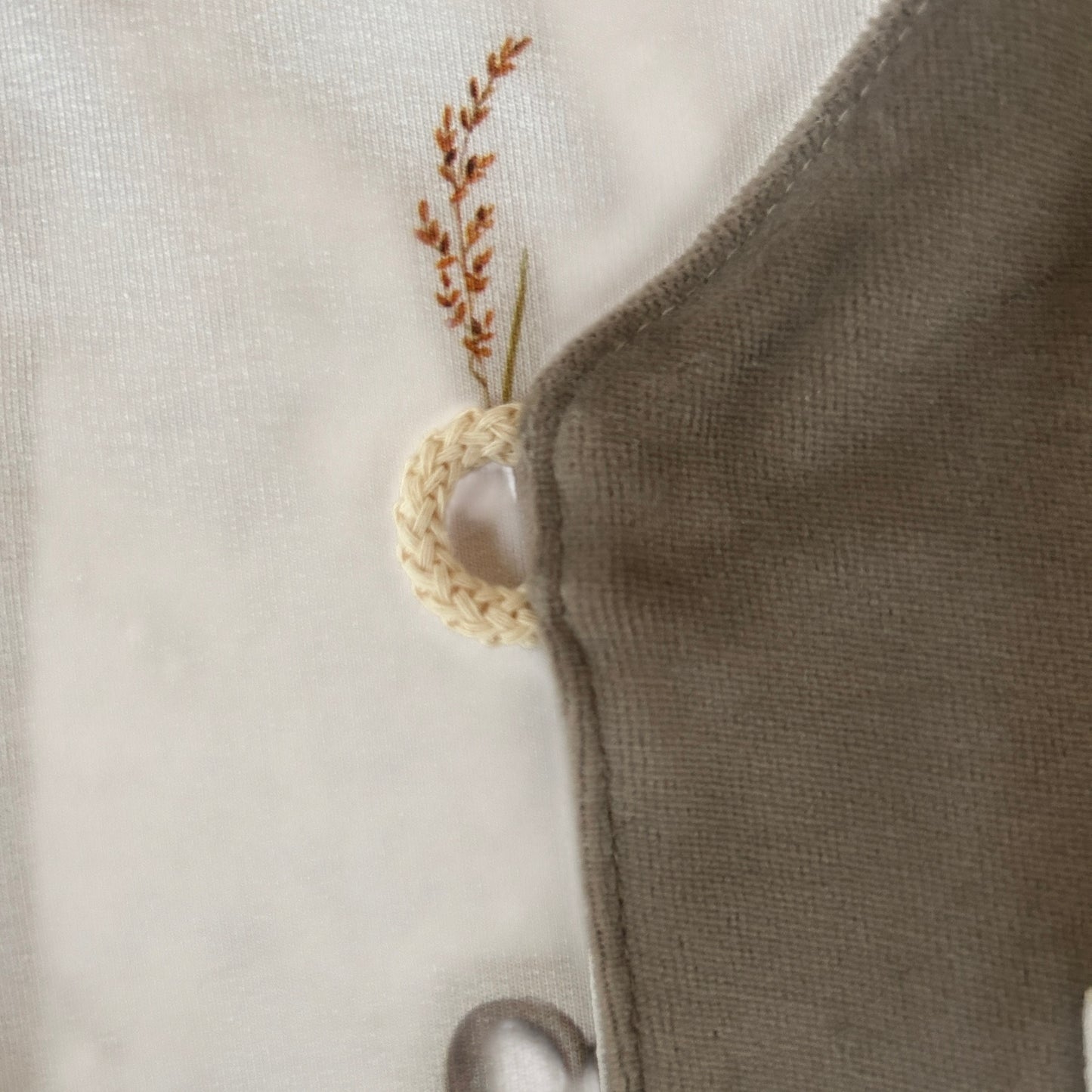 Wendeweste aus Samt mit French Terry gefüttert