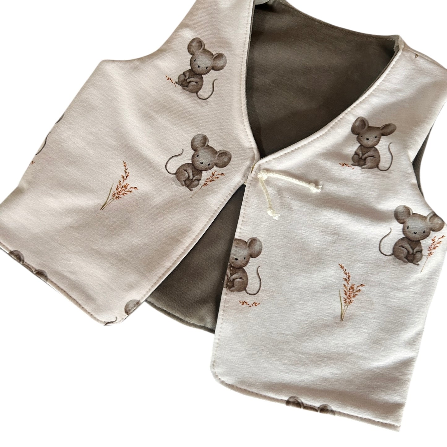 Wendeweste aus Samt mit French Terry gefüttert