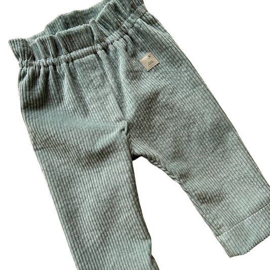 Hose lang Baumwoll-Breitcord salbei