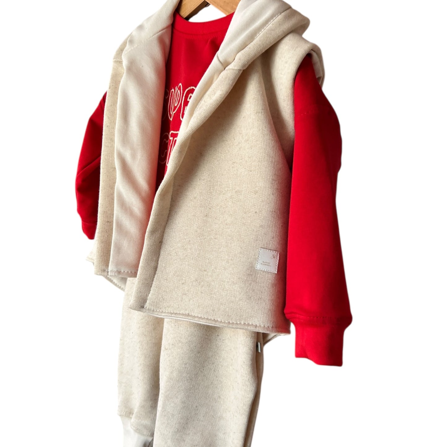 Sweat-Shirt French Terry „Super Cute“ rot