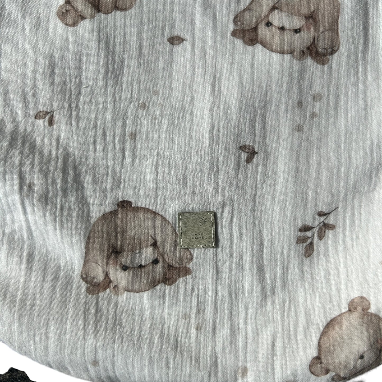 Schlafsack Sommer  Musselin/Popelin gefüttert Dekor Bär