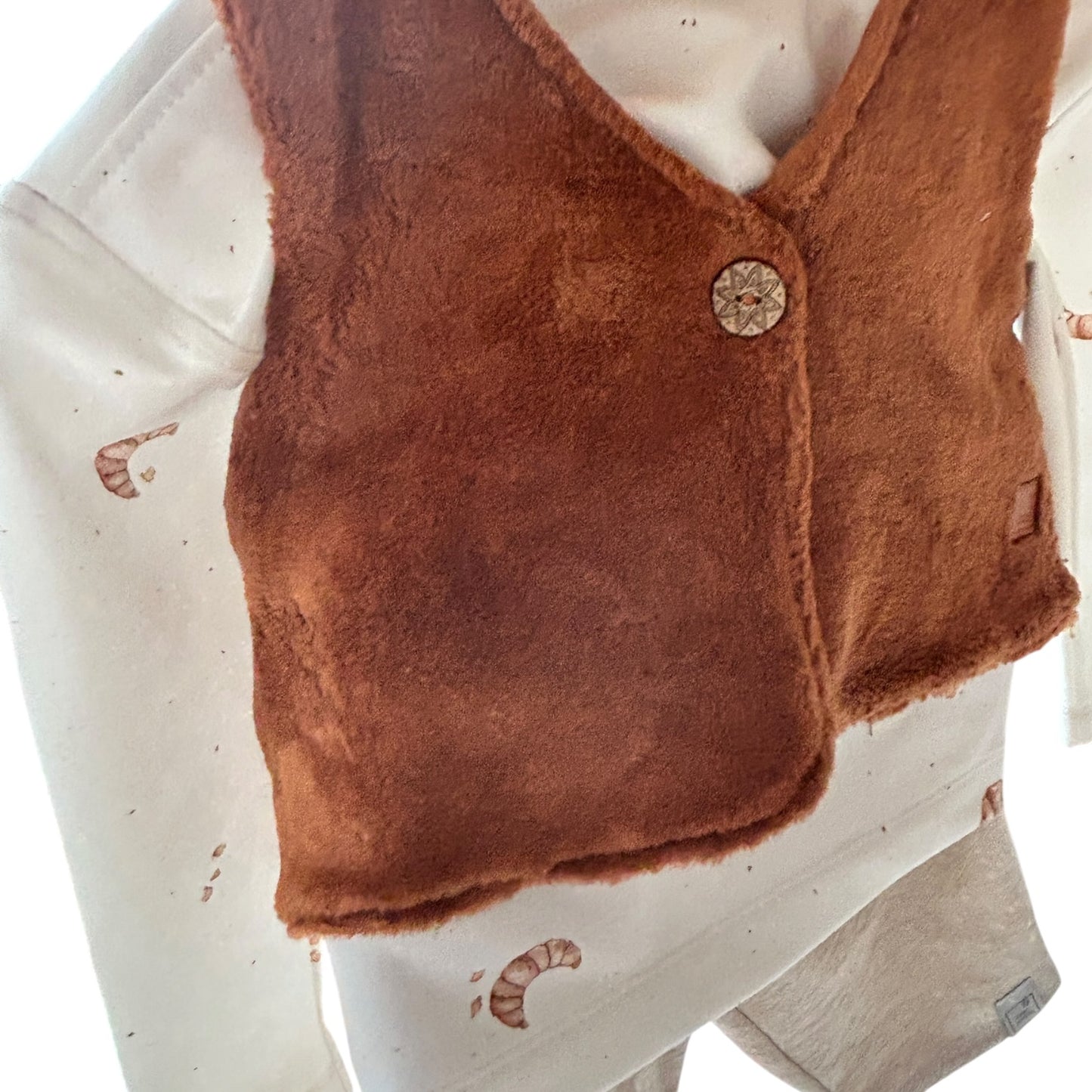 Basic-Shirt French Terry Motiv Croissant