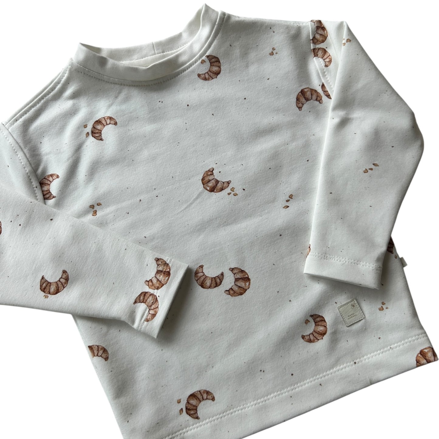 Basic-Shirt French Terry Motiv Croissant