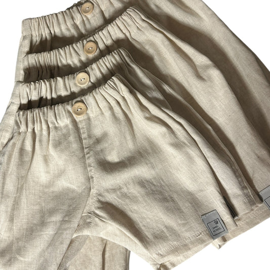 Sommerleinen-Hose beige