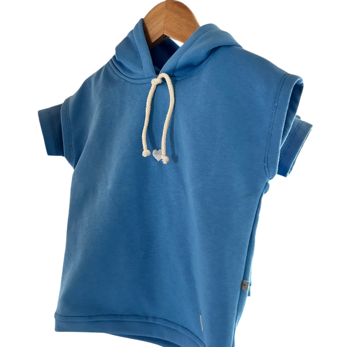 Kapuzen-Shirt Herz blau