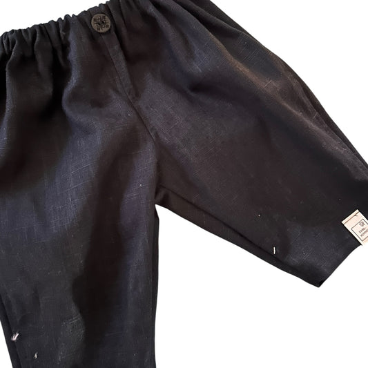 Leinen-Hose navy