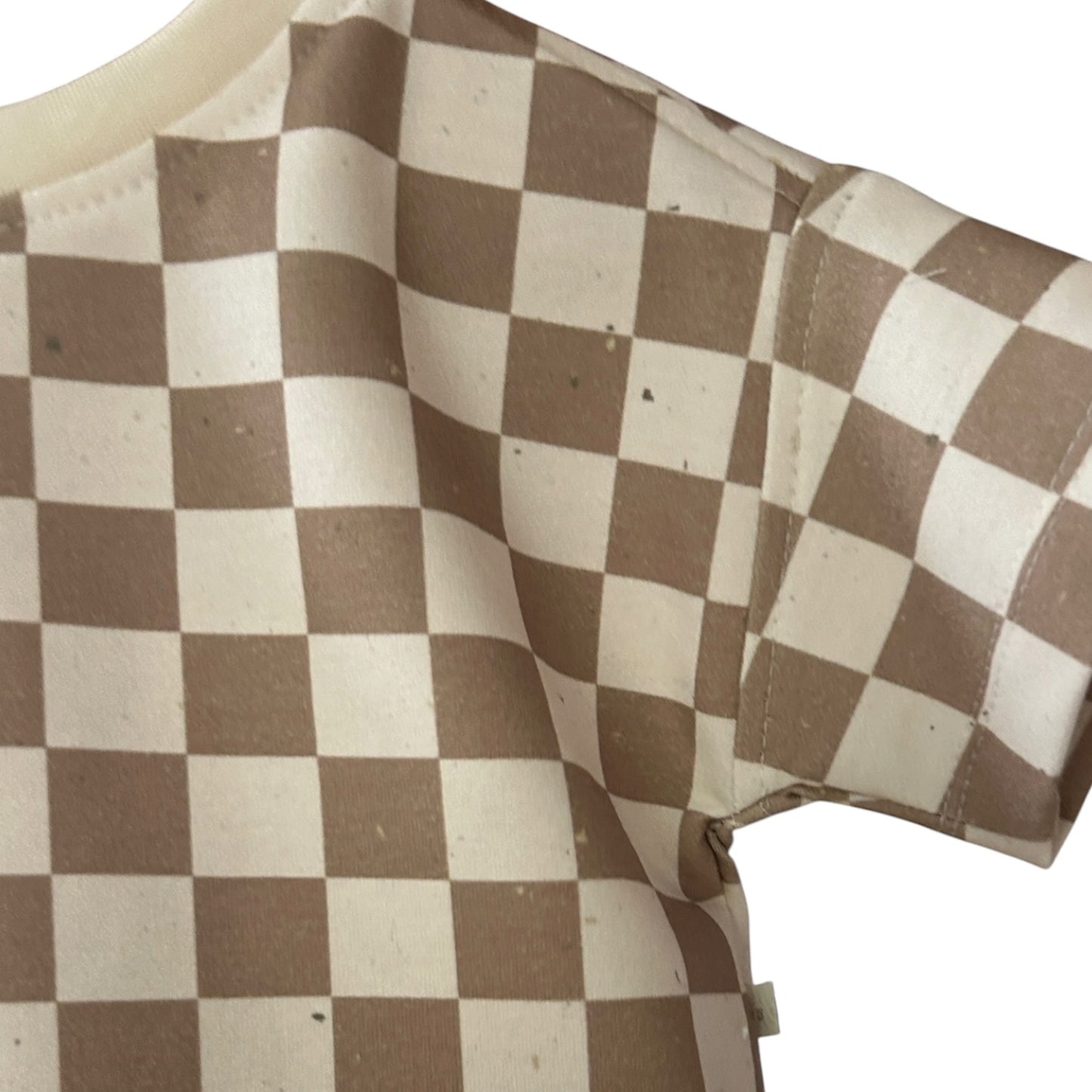 Shirt French Terry  oversized Karo beige