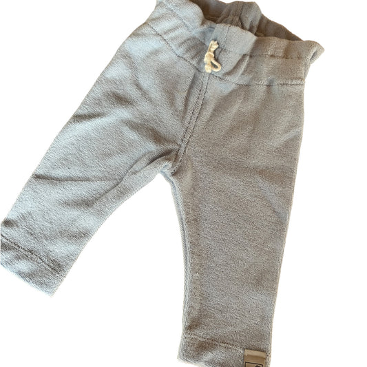 Leggins Strickfrottee hellblau mit Gummibund Paperbag