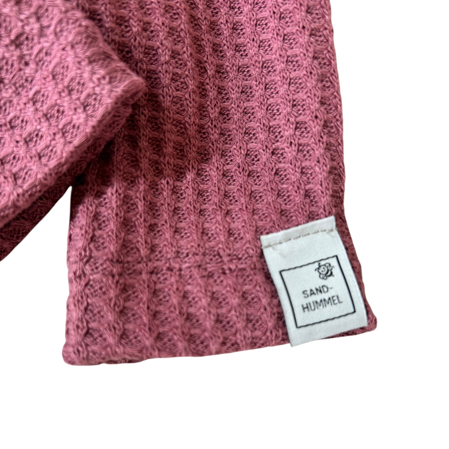 Leggins Waffelstrick Brombeer  mit Paperbag Gummibund