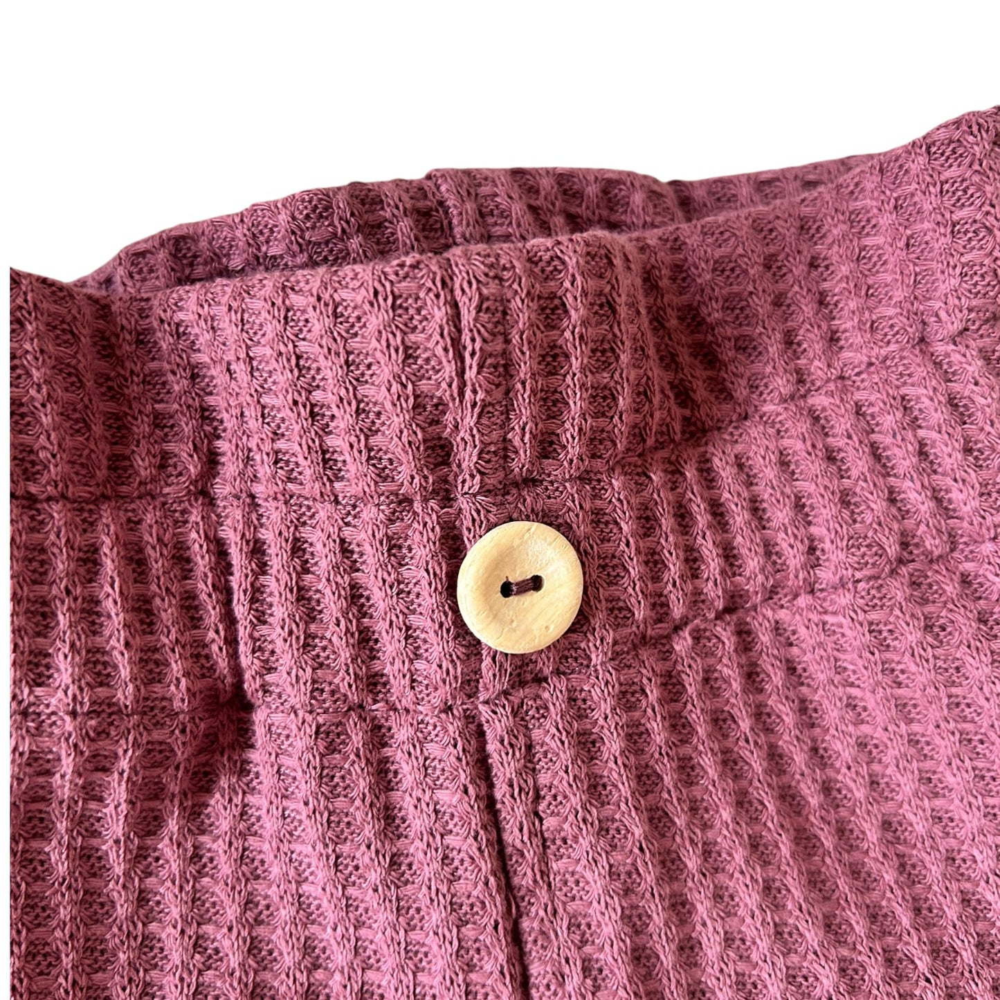 Leggins Waffelstrick Brombeer  mit Paperbag Gummibund