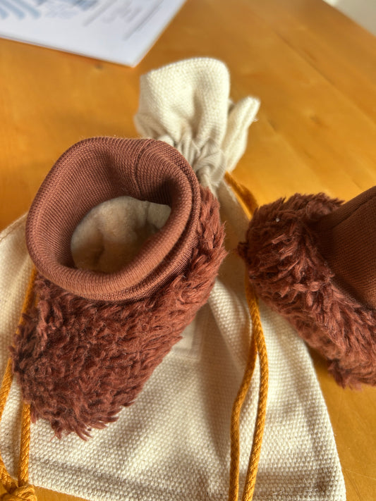 Teddyschuhe  braun gefüttert