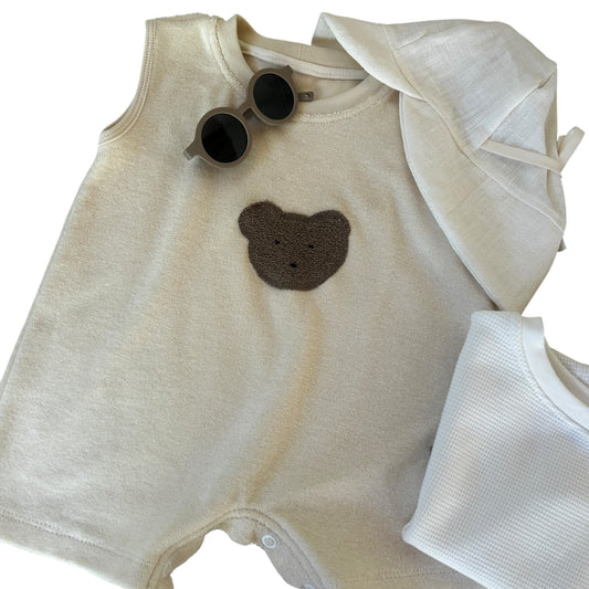 Sommerstrampler Frottee beige