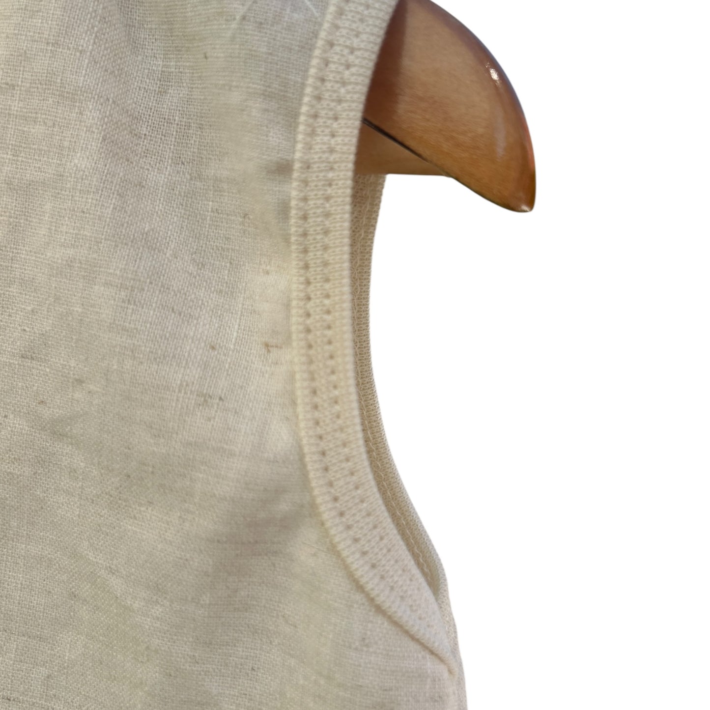Sommerstrampler Leinen hellbeige