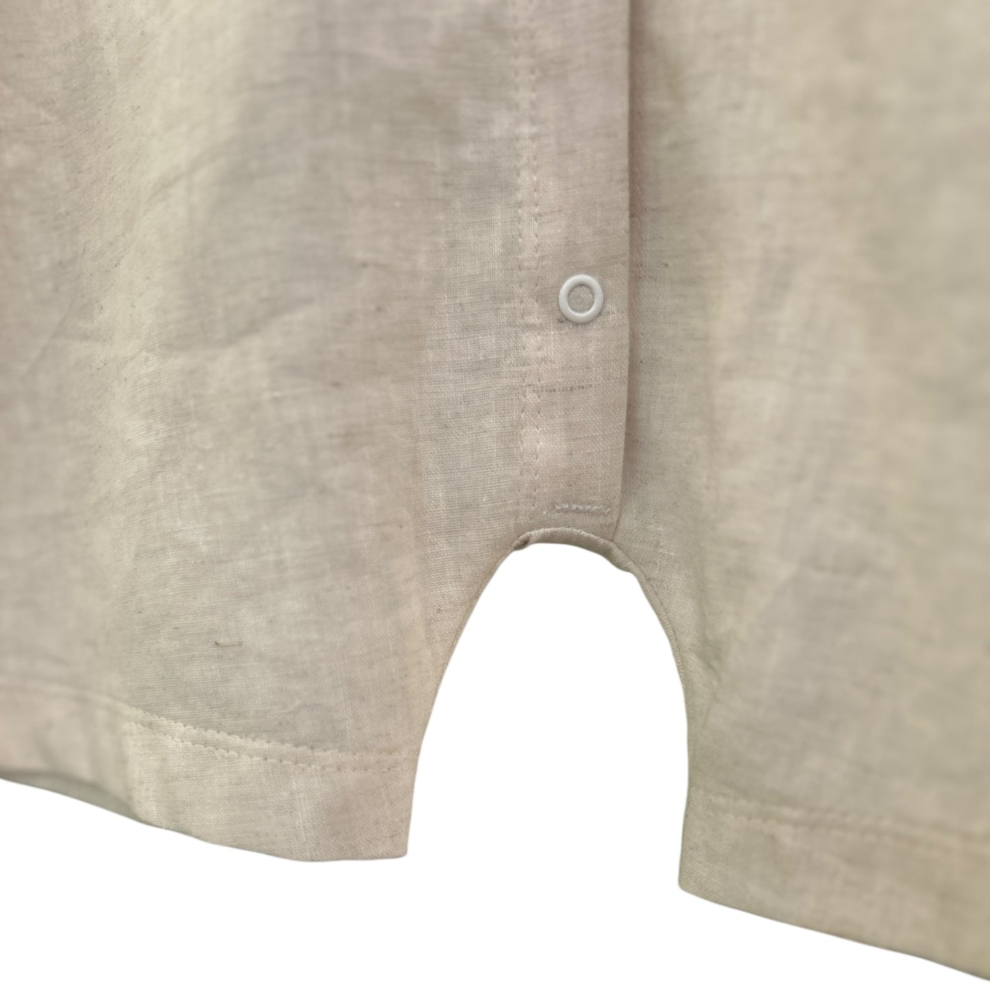 Sommerstrampler Leinen hellbeige