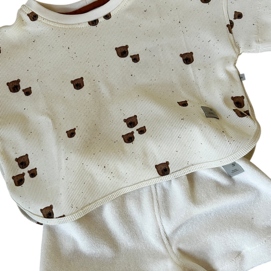 Shirt Rib Jersey Dekor Bärentrio oversized