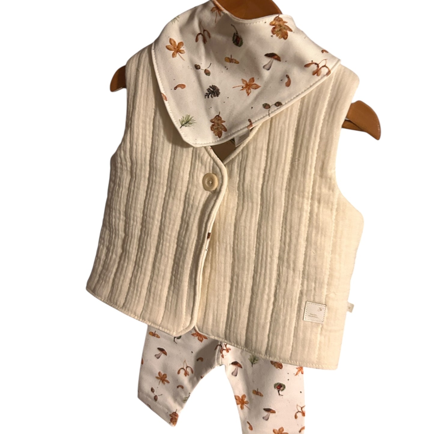 Steppweste aus Musselin mit french Terry gefüttert