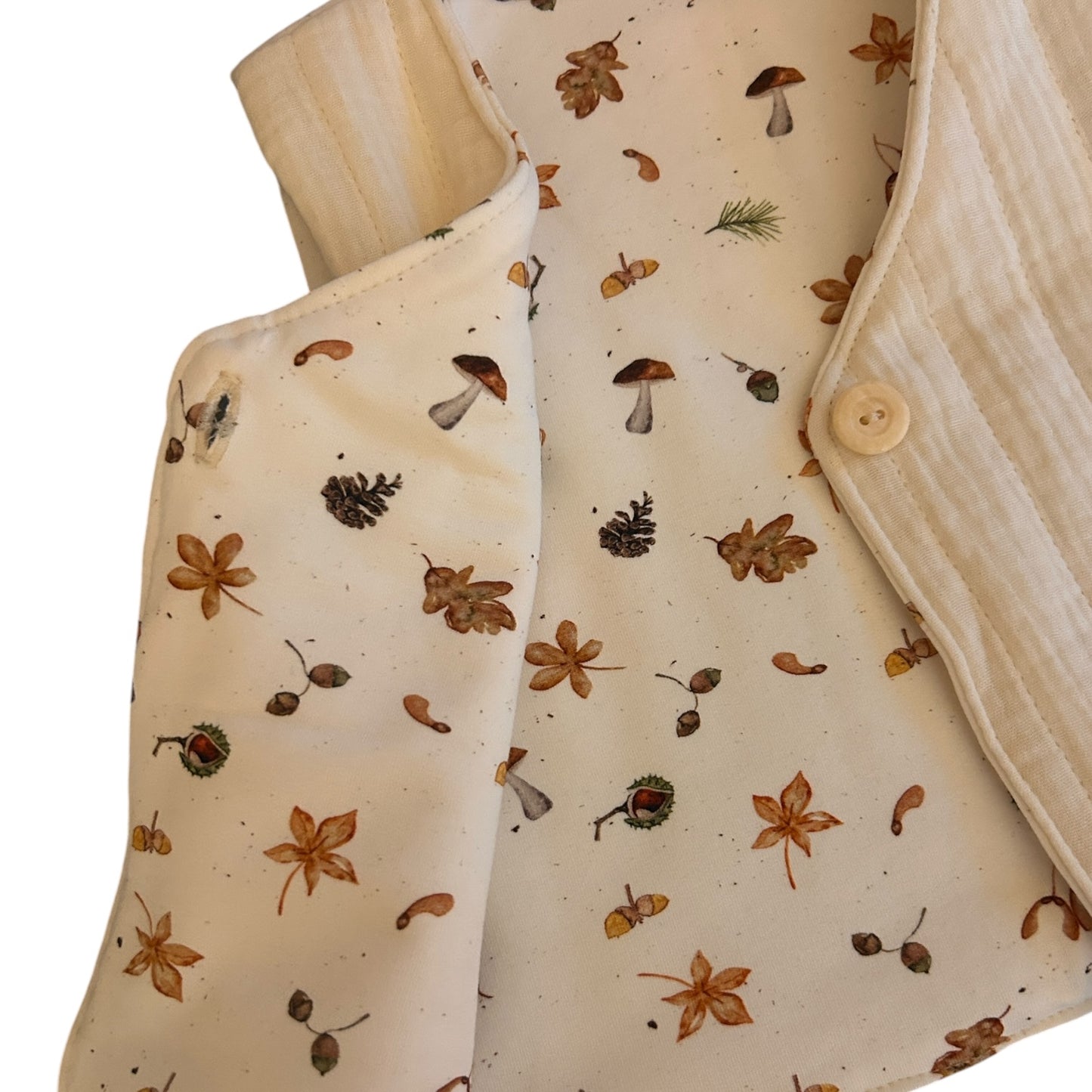 Steppweste aus Musselin mit french Terry gefüttert