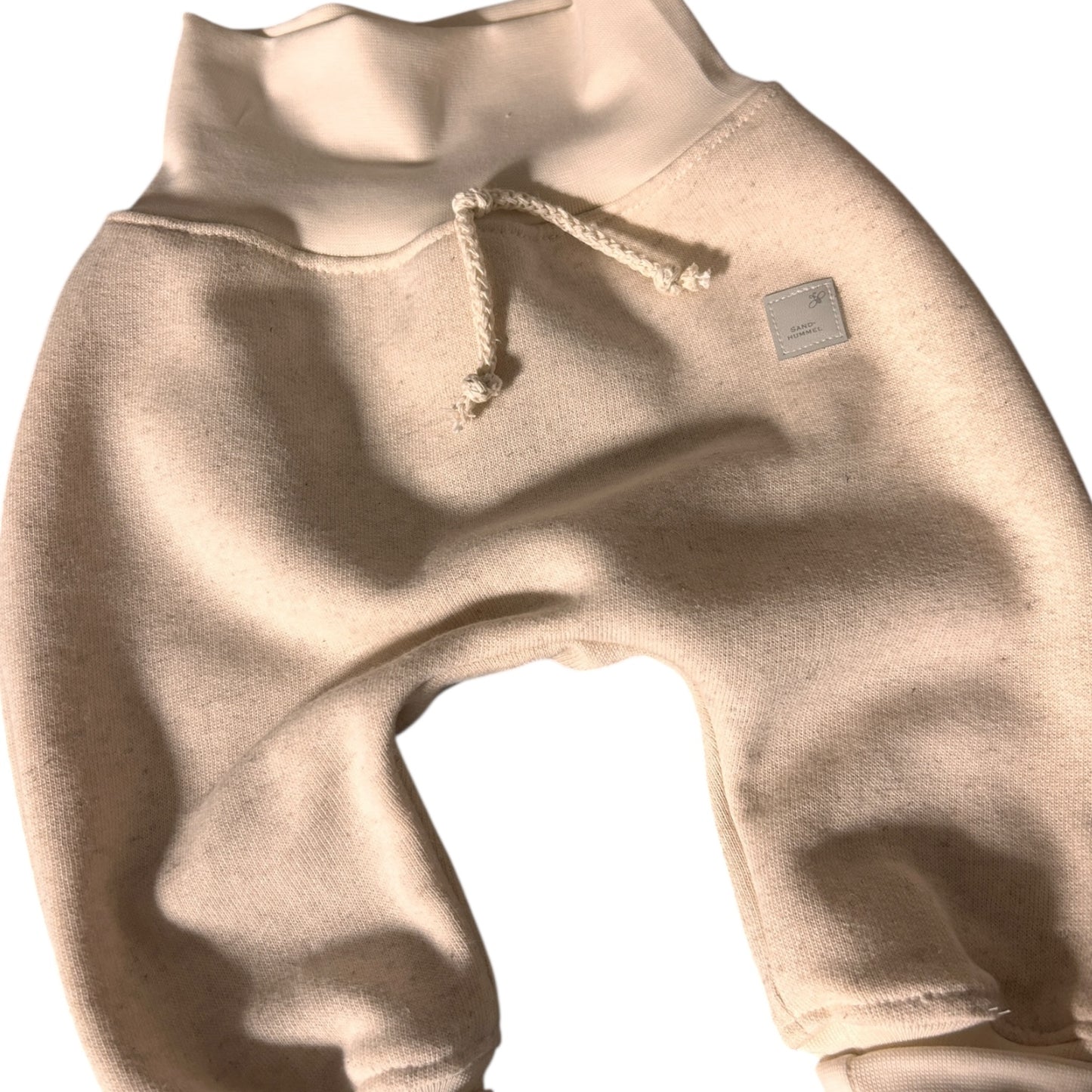 Sweat-Hose lang Baumwollleinen  beige