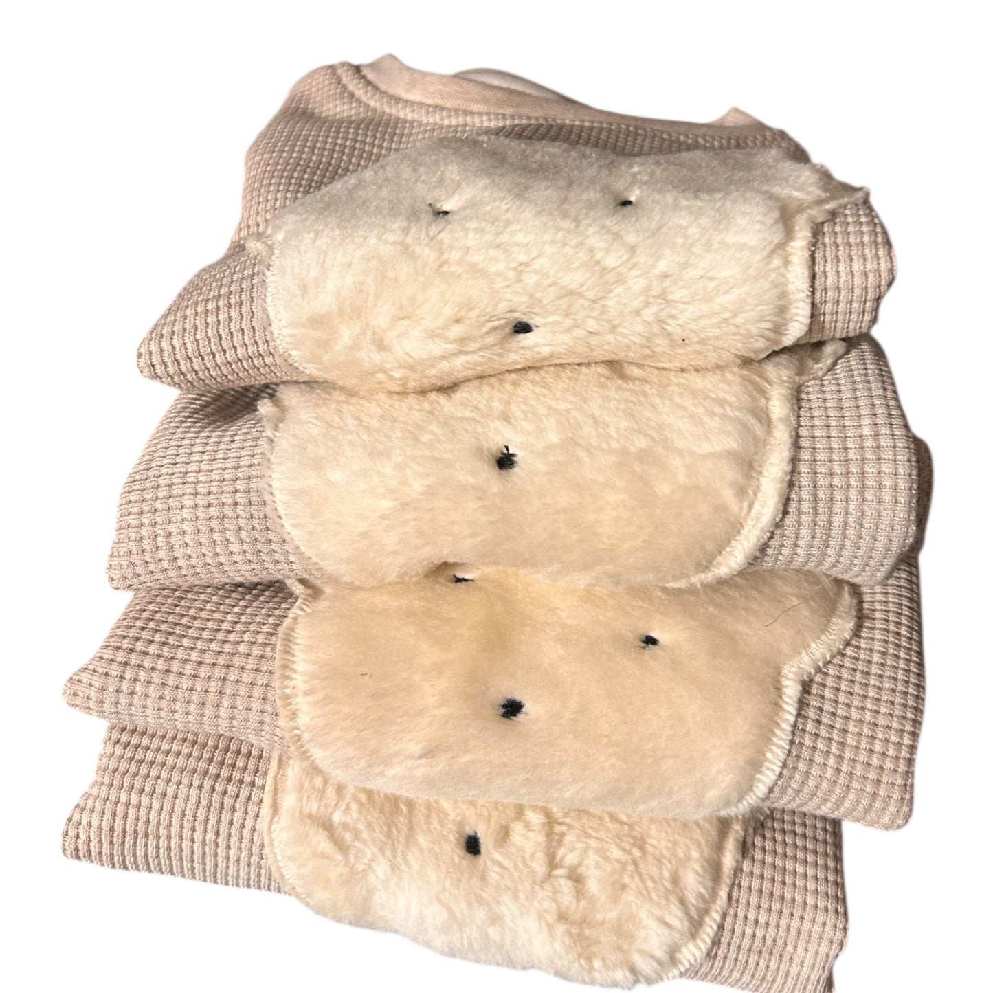 Pullover Waffeljersey macadamia mit Applikation