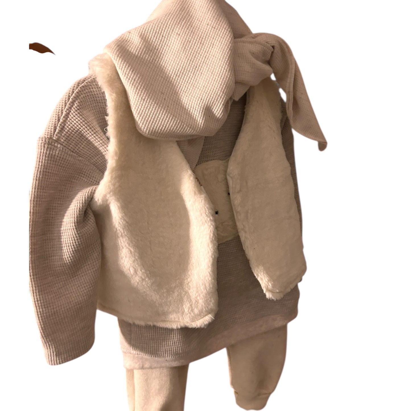 Sweat-Hose lang Baumwollleinen  beige