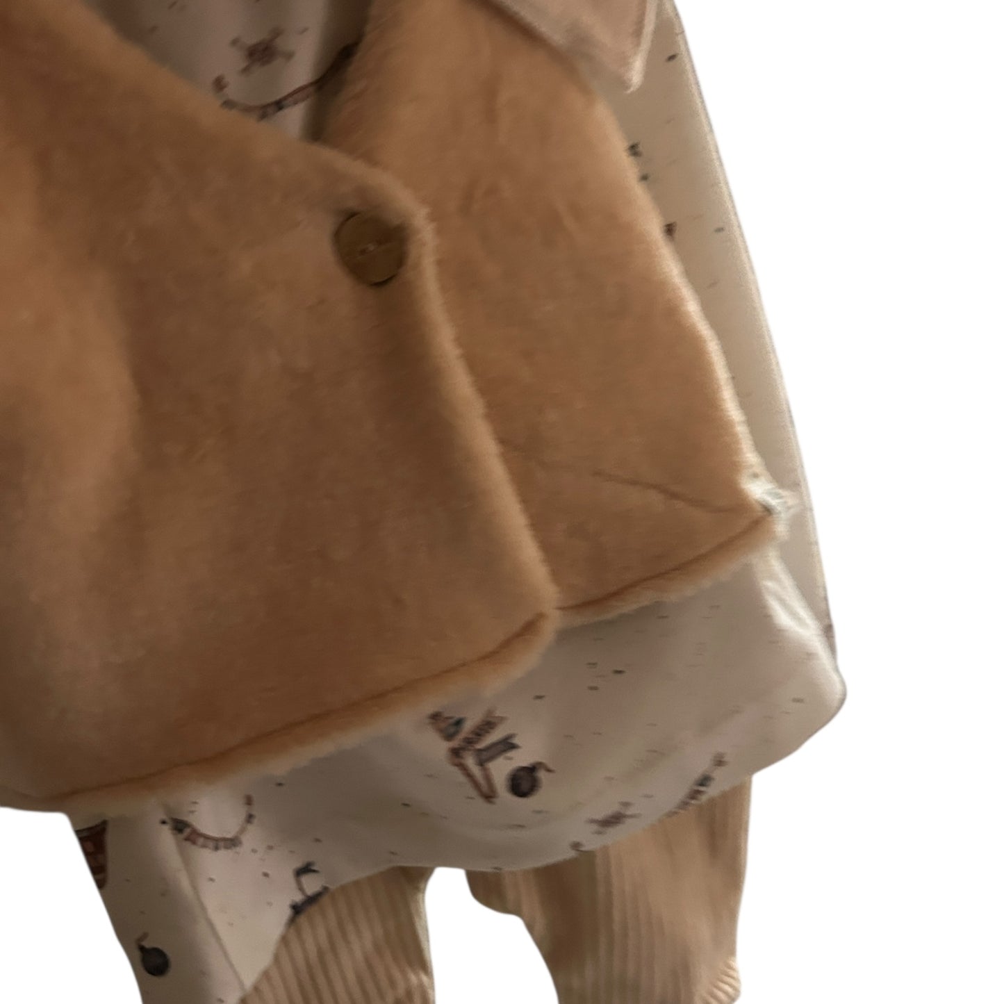 Weste Baumwoll-Teddy-Plüsch gefüttert beige - Nuance rosa