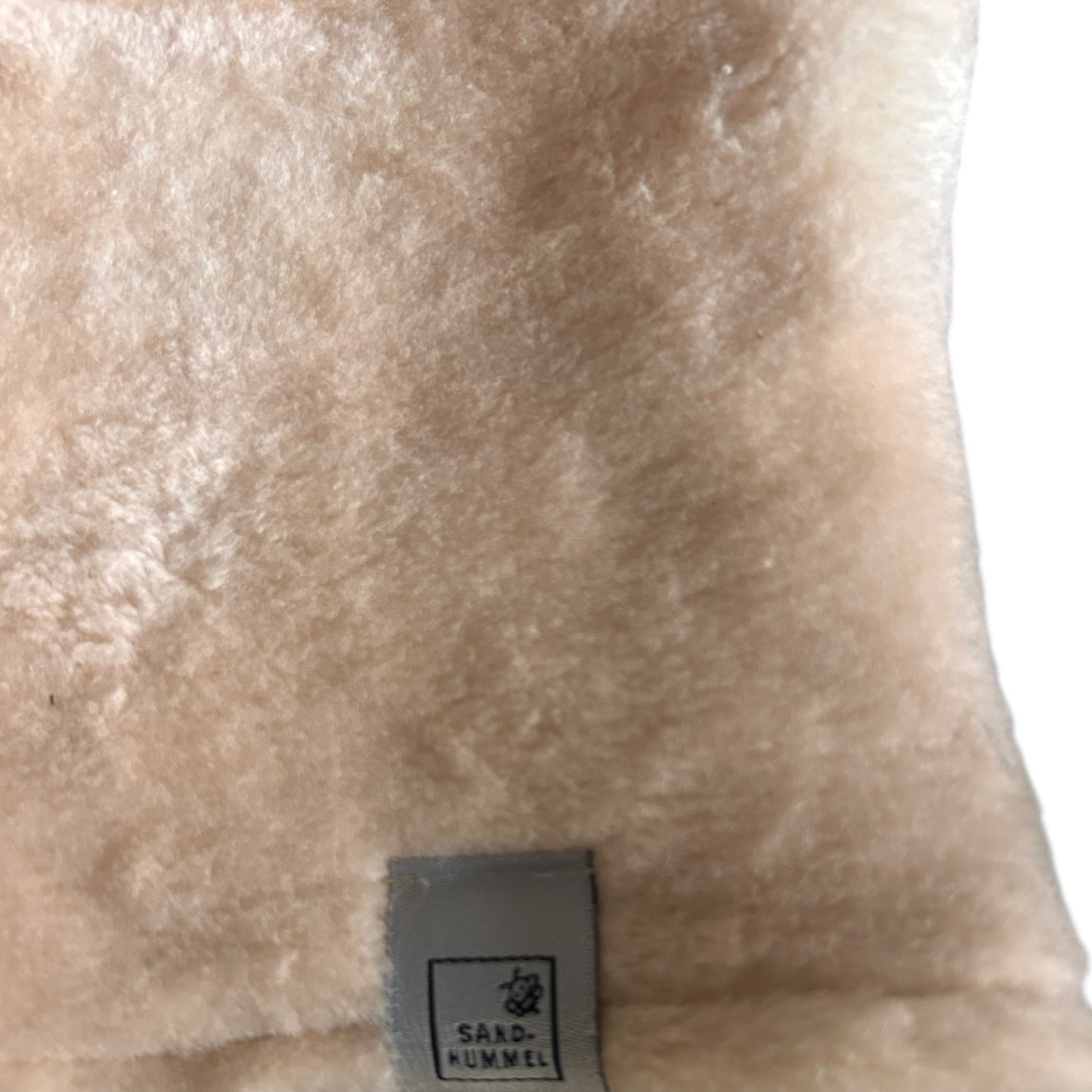 Weste Baumwoll-Teddy-Plüsch gefüttert hellbeige