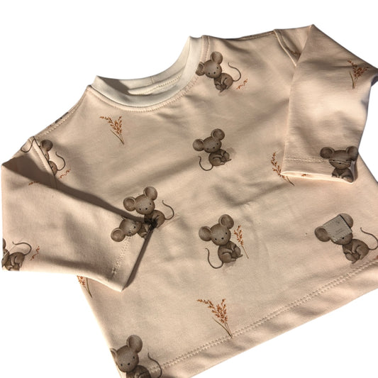 Shirt French Terry Dekor Mäuse