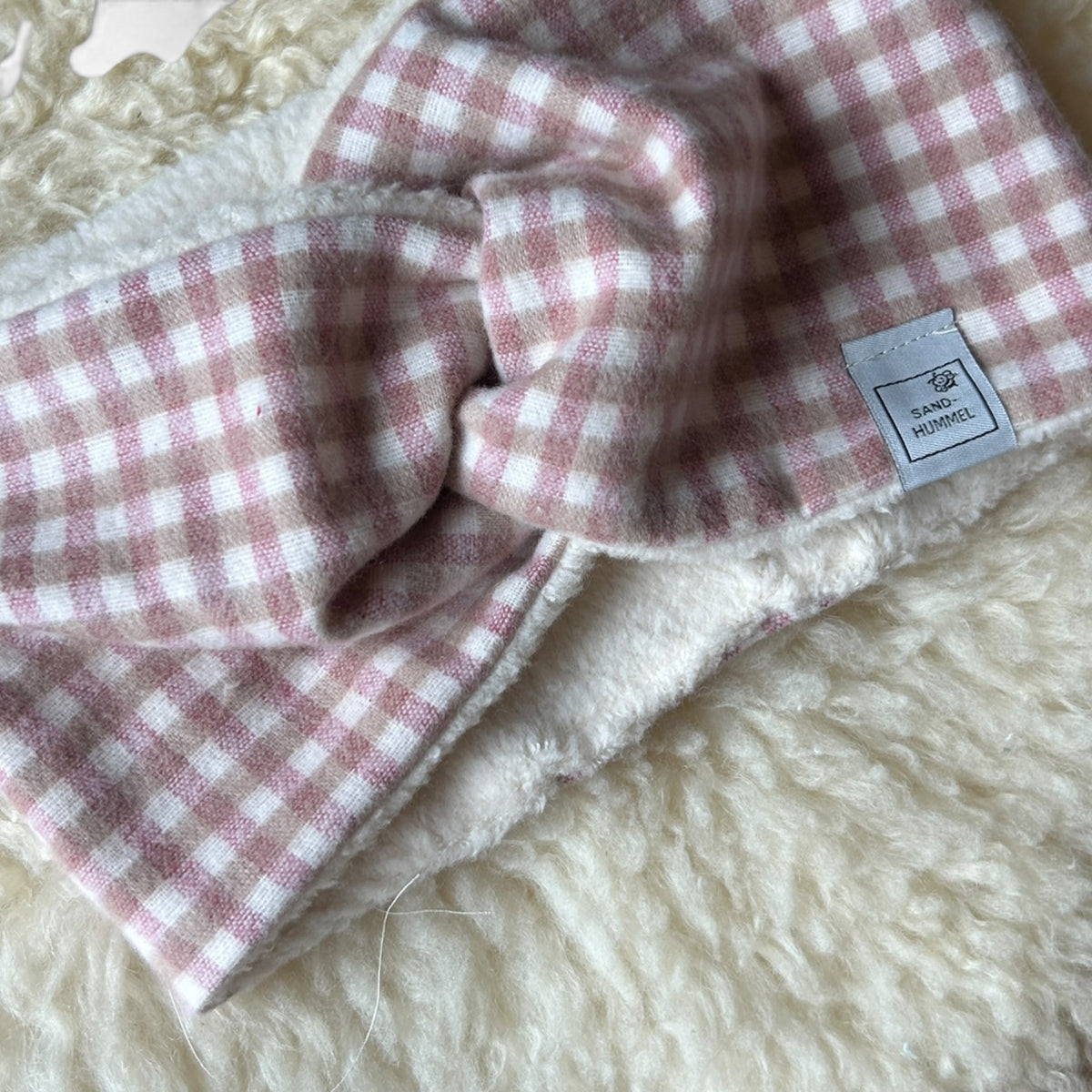 Gefüttertes  Flanell  Haarband  mit Knoten
