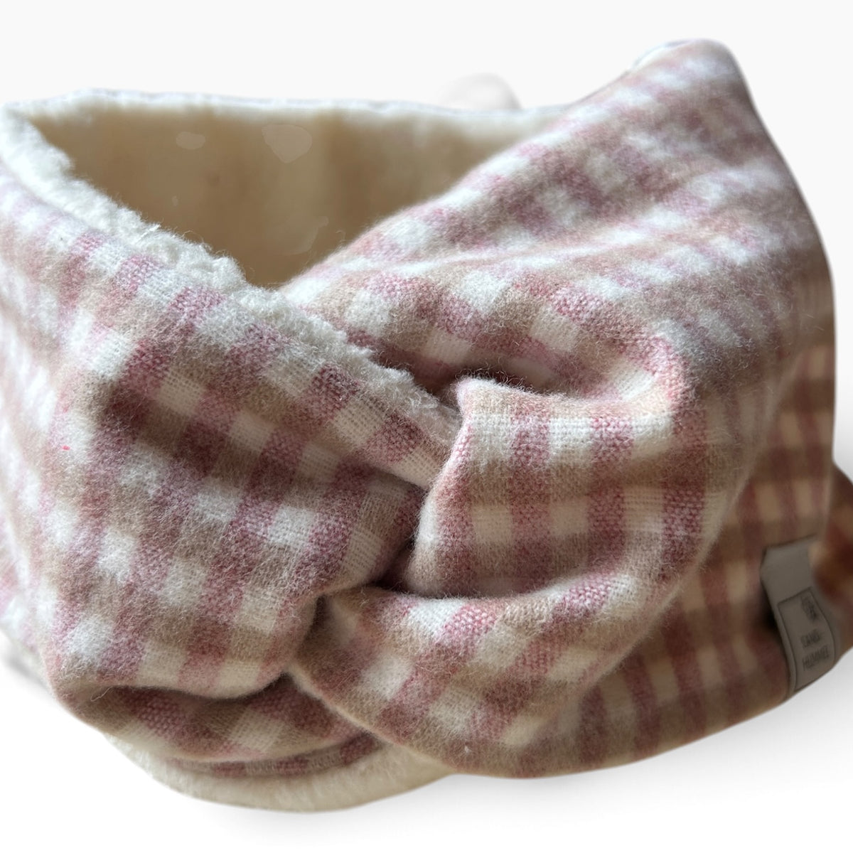 Gefüttertes  Flanell  Haarband  mit Knoten