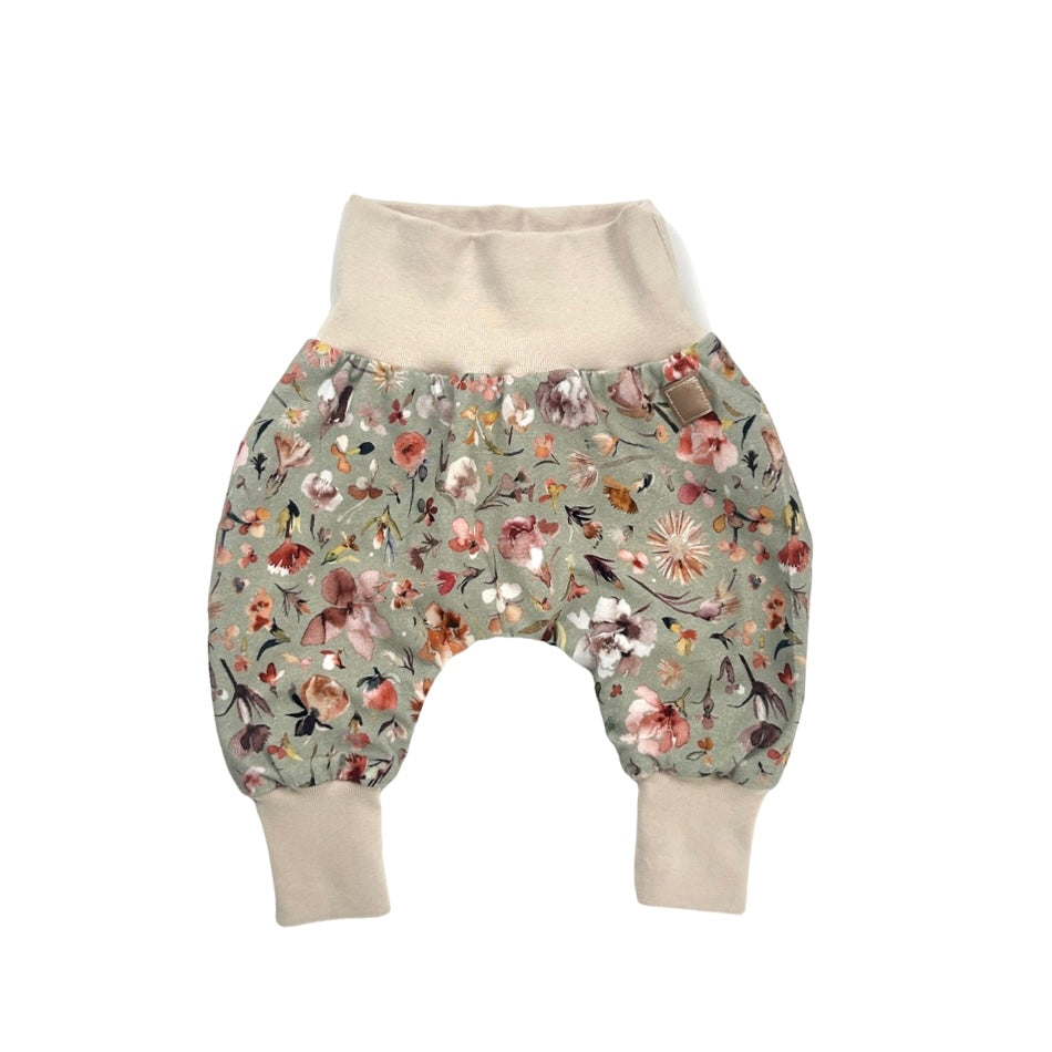 Hose lang Jersey floral gefüttert